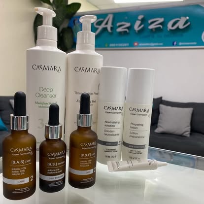Productos profesionales Casmara utilizados en Aziza Estética